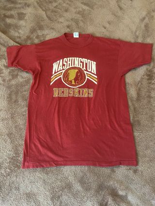 Vintage 80s Washington Redskins T Shirt Single Stitch Xl Champion