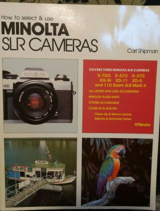 Vintage How To Select And Use Minolta Slr Cameras Book