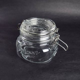 Mason Hinged Lid Glass Jar 15oz 400ml Americana Vintage Canning Storing