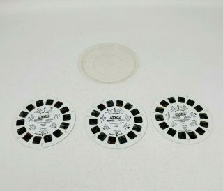 Vintage View Master Reels Set Of 3 Mask 1986 W/ Plastic Storage Container Euc