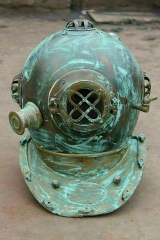 Antique Anchor Morse Brass & Boston Divers Diving Helmet Anchor Copper Sea Scuba
