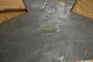 L282 - Antique 1800s G.  Sener Lancaster Pa Large Broad Axe Cast Steel 8 lbs 6 oz 3