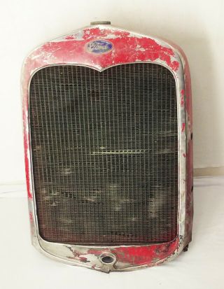 Vtg Antique 1930 31 Ford Model A Grill Shell & Radiator Coupe Truck
