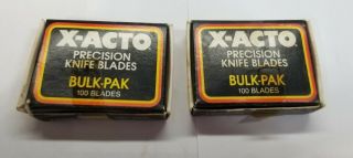 185,  X - Acto Blades Bulk - Paks Vintage 2 Open Boxes