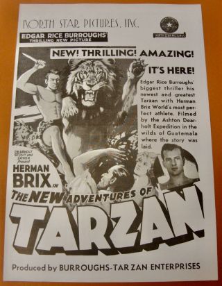 Vintage & Complete Adventures Of Tarzan (1935) Pressbook - Herman Brix