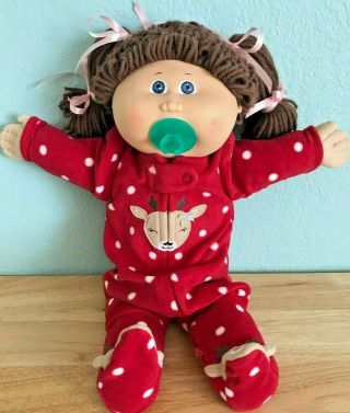 Vintage 1980s Cabbage Patch Kid Girl Paci Face Doll Poodle Hair Factory " P " 1985