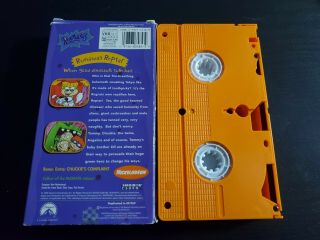 Vintage 90 ' s Nickelodeon Rugrats - Runaway Reptar Orange Cartoon VHS 2