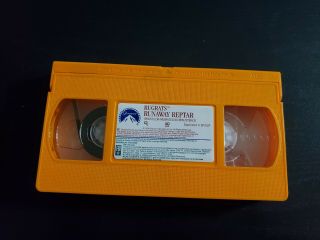 Vintage 90 ' s Nickelodeon Rugrats - Runaway Reptar Orange Cartoon VHS 3
