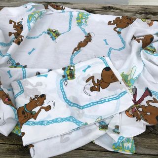 Vintage 1999 Scooby Doo & Shaggy Flat & Fitted Sheets Set Twin Size 2