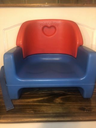 Fisher Price Grow With Me Booster Seat Chair Vintage 1990 Model 9118 Red Blue Sy