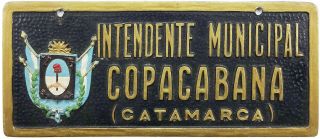 1950s Argentina Cast License Plate (jimmy 