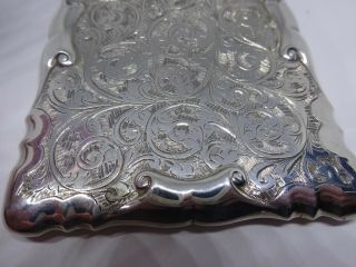 FINE QUALITY SILVER CALLING CARD CASE LONDON 1900 2