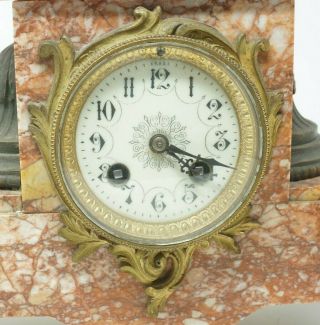 Auguste Moreau Semeuse Antique Mantle Clock with Marble Base 24 inches Tall 6