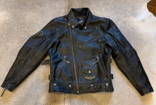 Harley Davidson Men’s Leather Jacket With Hoody Insert Size Large