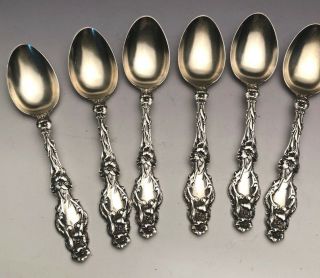 Lily By Whiting Div.  Of Gorham Set Of 6 Demitasse Spoons,  Old Sterling