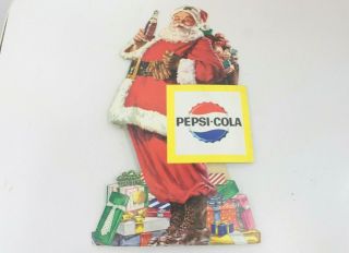Vintage Pepsi Cola Christmas Santa Claus Advertising Pop Counter Stand Sign Soda