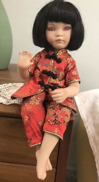Vintage Chinese Porcelain & Cloth Doll Diana Effner Look Alike