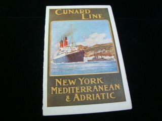 1912 S.  S.  Carpathia Cunard Line List Of Saloon Passengers & Map 9 Pages