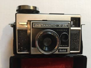 Vintage Kodak Instamatic X - 45 Camera (1970s) With Hard Cover Case