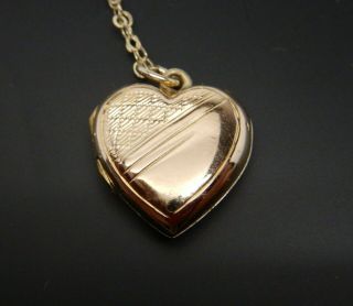 Victorian Gold Heart Shaped Locket 9ct B & F With Antique Fine Gold Chain