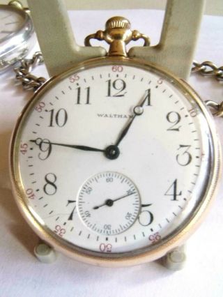 Antique Waltham Pocket Watch 17 Jewels Gold Fill Ornate Case 1920