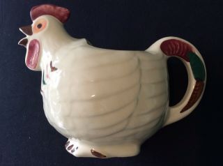 Vintage Shawnee Pottery Rooster Pitcher 1940s Patented Chanticleer Usa 48 Oz