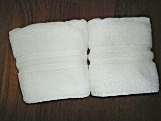 Vintage Ralph Lauren Basic White (2pc) Hand Towel Set 20 X 29