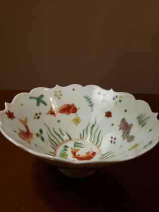 Chinese Antique 18th Century Colorful Bowl Of Ming Dynasty Chenghua