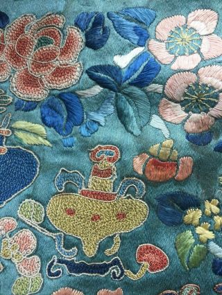 Antique Chinese Qing Dynasty silk Robe Pattern embroidery 5