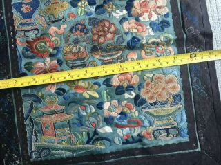 Antique Chinese Qing Dynasty silk Robe Pattern embroidery 6