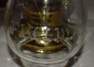 Brass Railroad Presentation Lantern Bell Bottom with Etched Pullman Globe 3