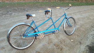 Vintage 66 Chicago Schwinn Twinn Tandem Cruiser Bicycle Bendix Kickback