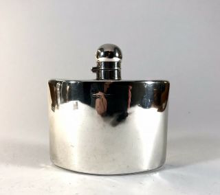 Antique Solid Silver Hip Flask Victorian