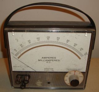 Vintage Portable Electronics Weston Amp Meter Ampmeter Ammeter Model 912