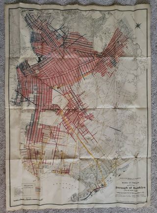 1913 Historical Borough Of Brooklyn Bureau Of Highway Map