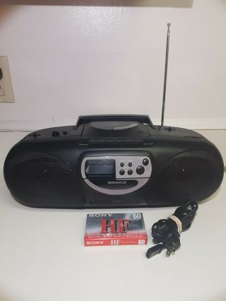 Vintage Magnavox Stereo Cd Player Cassette Am/fm Radio Boombox Az1000