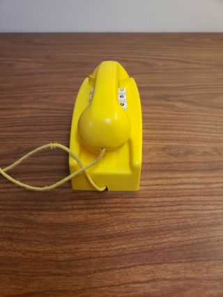 Vtg Little Tikes Yellow Corded Replacement Phone For Green Hood Party Kitchen
