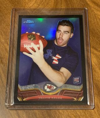 2013 Topps Chrome Travis Kelce Rookie Black Refractor ’d 238/299 Chiefs Rc