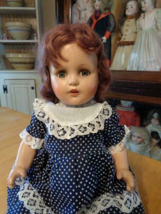Vintage Composition Doll For Repair/restoration Needs Restrung 17 "