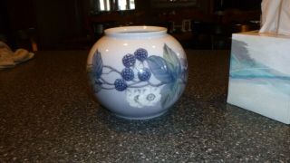 Vintage Royal Copenhagen vase with Blackberries 288 - 42B signed 3