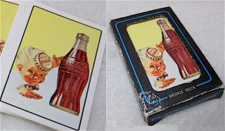 Estate Vtg Playing Cards Box Coca - Cola 