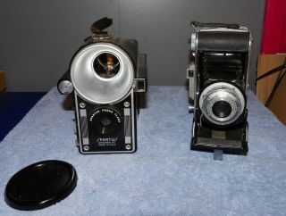 Vintage Spartus Press Flash Box Camera & Agfa Ansco 120 Film Camera