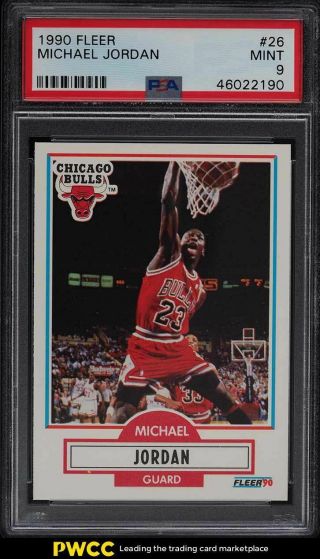 1990 Fleer Basketball Michael Jordan 26 Psa 9