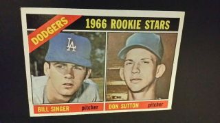 1966 Topps Baseball Dodgers Rookie Stars 288 Don Sutton Quality Rookie Rc