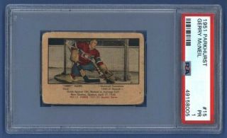 1951 - 52 Parkhurst Gerry Mcneil 15 Psa 1 Pr Montreal Canadiens Hof Rookie