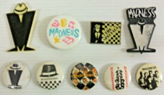 Madness,  Nutty Boys & Specials: 17 Vintage Button Pin Badges Ska 2 - Tone 1979/80s 3