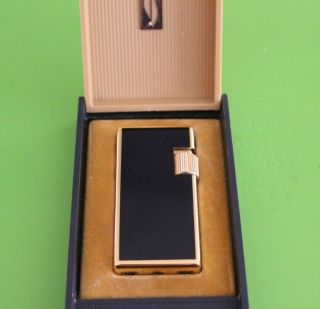 Vintage " Flaminaire " Gold Filled & Laqcuer - Cigarette/pipe Gas Lighter - France 70s