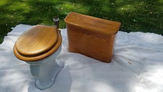 Antique Toilet Bowl,  Tank,  & Seat: Fully Functional No Leaks Or Cracks.