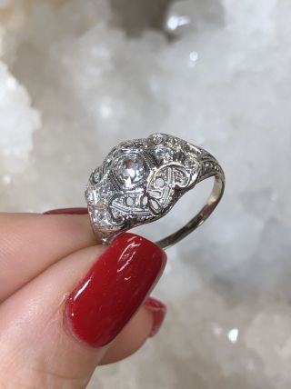 Reserved For Dbog8465 - Antique Art Deco Ring Size 6.  25 To 8.  5