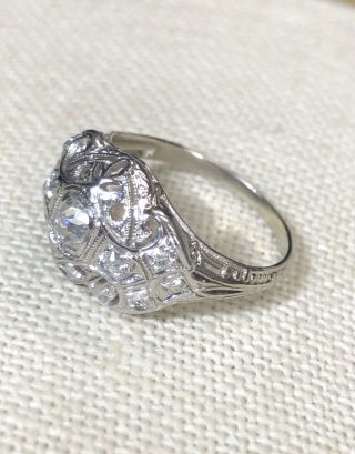 RESERVED FOR dbog8465 - Antique Art Deco Ring Size 6.  25 to 8.  5 4
